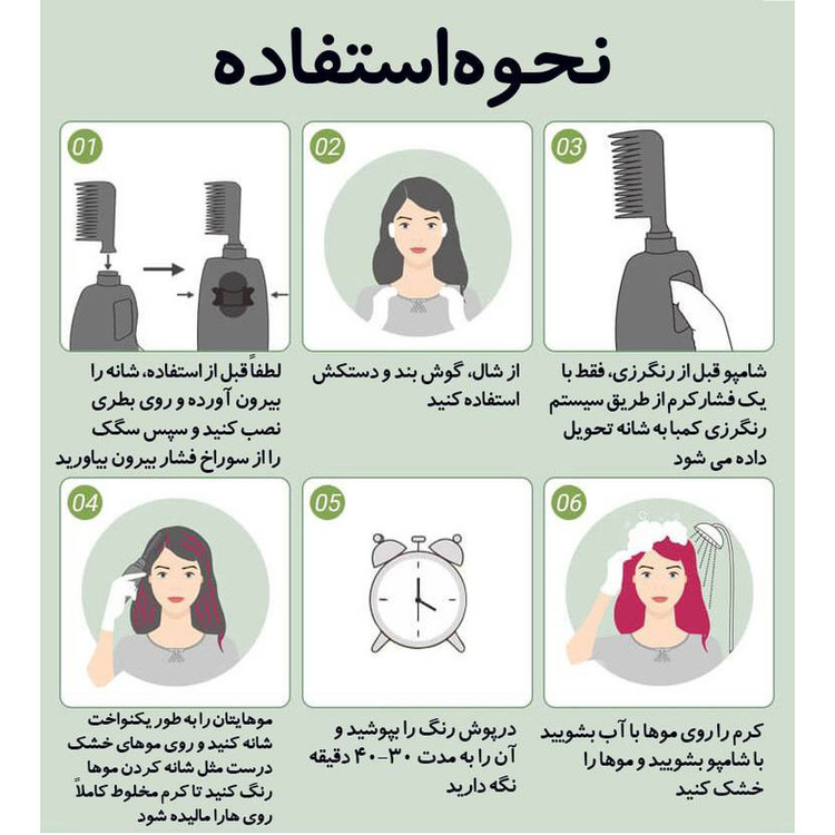 فوم رنگ مو موقت دکسی مدل Comb حجم 200 میلی لیتر رنگ قهوه ای