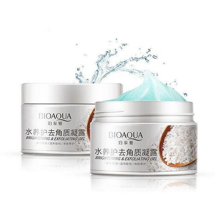 ماسک لایهبردار و روشنکننده صورت و بدن بایو آکوا مدل لایه بردار برنج با حجم 140 میلیلیتر، حاوی آلوئهورا و پروتئین گندم، مناسب پوست مختلط و افزایش شفافیت و لطافت پوست