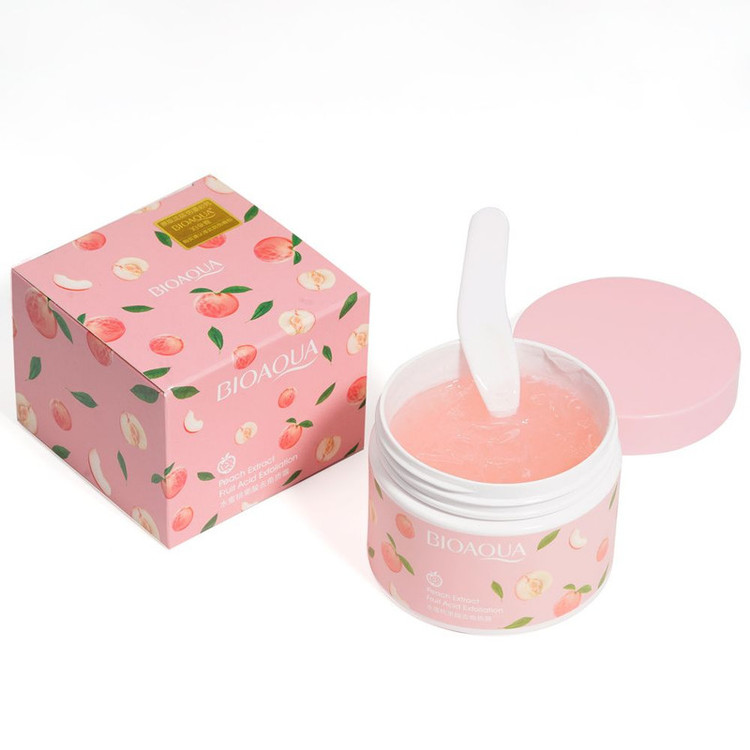 ماسک صورت و بدن بایو آکوا مدل bqy72646 حجم 140 میلیلیتر ترمیمکننده، ضد آکنه، ضد پیری، لایهبردار، کوچککننده منافذ، روشنکننده، مرطوبکننده و جوانکننده با عصاره هلو و جنسینگ و ویتامین C