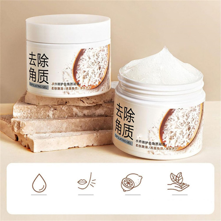 اسکراب لایه بردار پوست بایواکوا مدل Brightening Exfoliating Rice Gel حجم 140 میلی لیتر