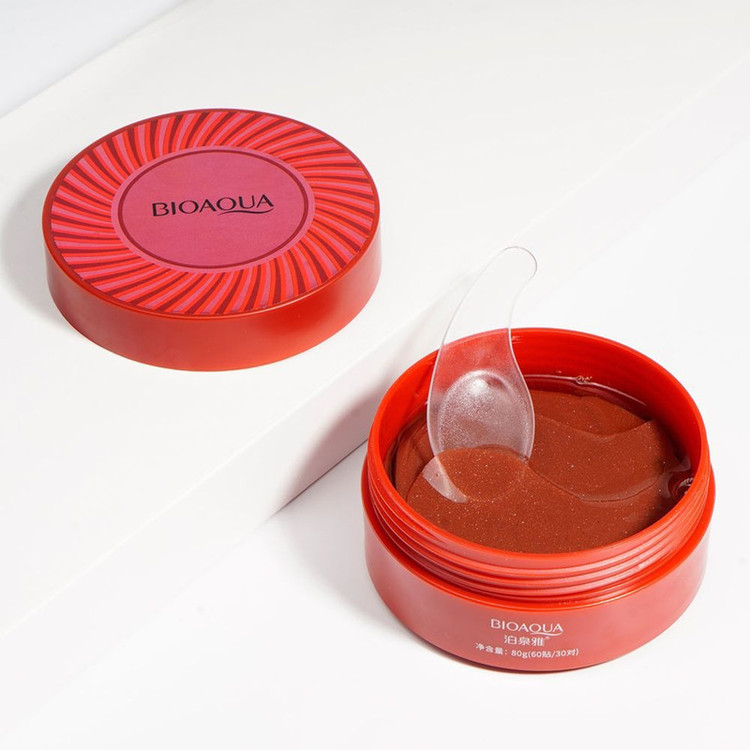 ماسک زیر چشم بایو آکوا مدل HAEMATOCOCCUS حجم 80 میلی لیتر بسته 60 عددی