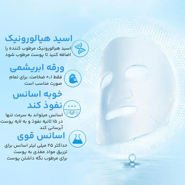 ماسک صورت ایمجز مدل یخ وزن 25 گرم مجموعه 5 عددی