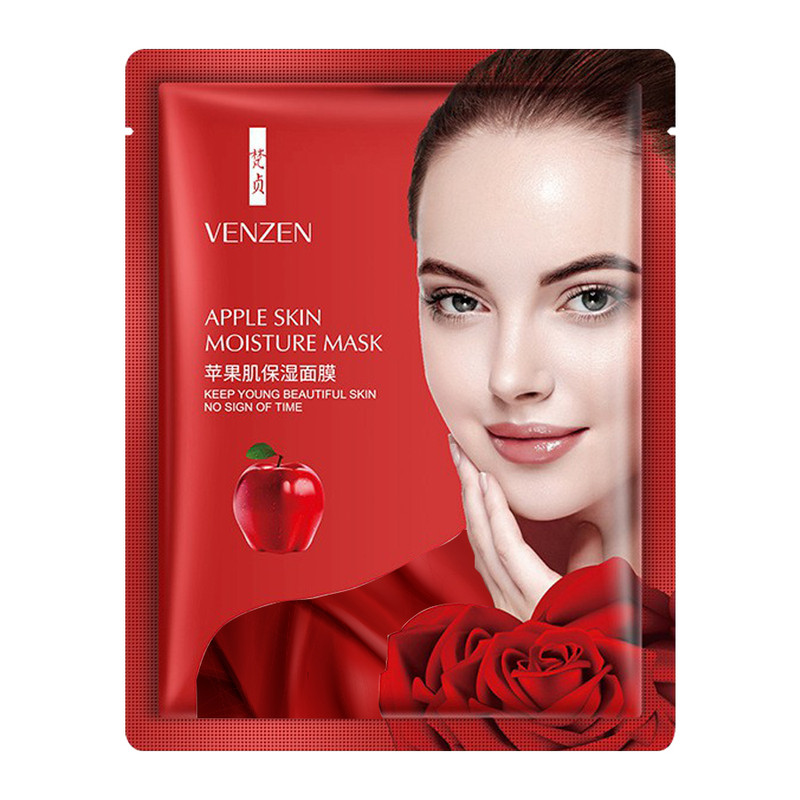 ماسک صورت آبرسان و مرطوب کننده ونزن مدل apple skin حجم 25 میلی‌لیتر مناسب انواع پوست و بازسازی‌کننده سلول‌های پوست