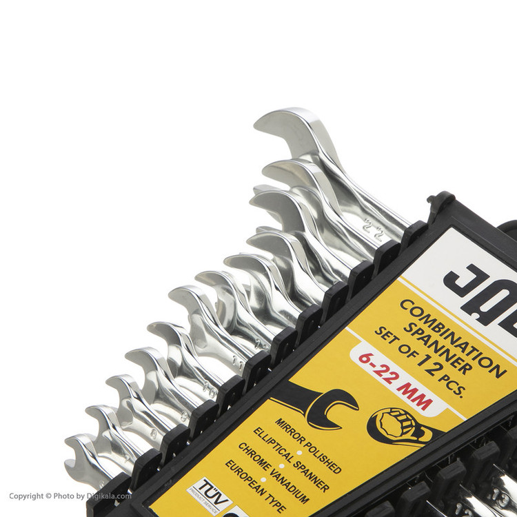 آچار یکسر تخت و یکسر رینگی جاب مدل MM 622 مجموعه 12 عددی