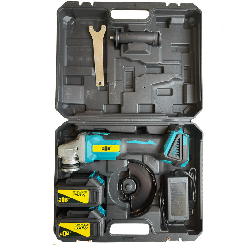 مینی فرز شارژی براشلس 125 میلی متری 228 ولت جاب مدل JB-228 SUPER PRO مجموعه 8 عددی