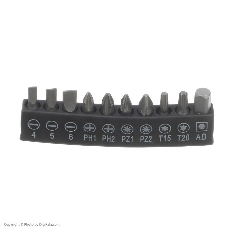 پیچ گوشتی چکشی شارژی سه نظام 10 میلیمتر 128 ولت جاب مدل JB-128 NetliX مجموعه 205 عددی