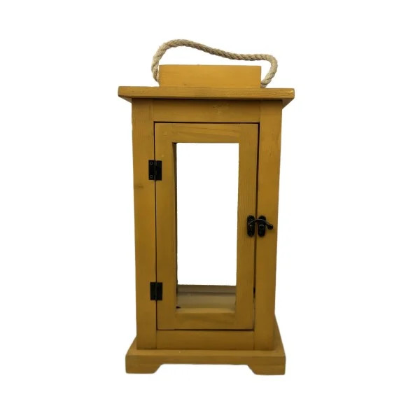 فانوس چوبی شیشه دار کد 3
