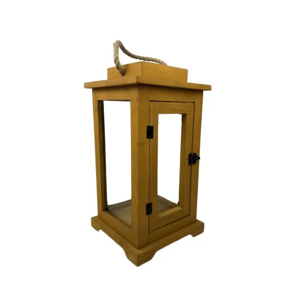 فانوس چوبی شیشه دار کد 2