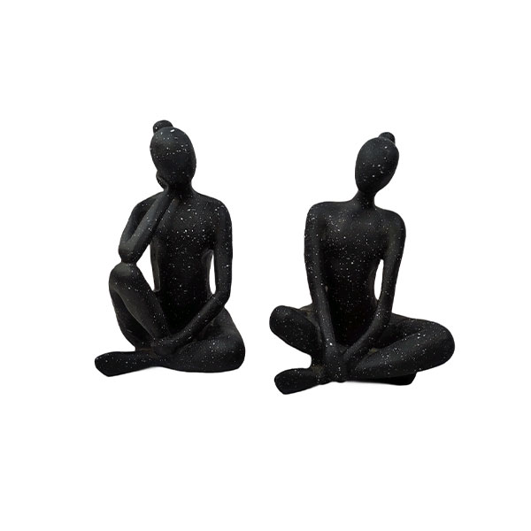 مجسمه دکوری مدل یوگا مدرن مجموعه دو عددی