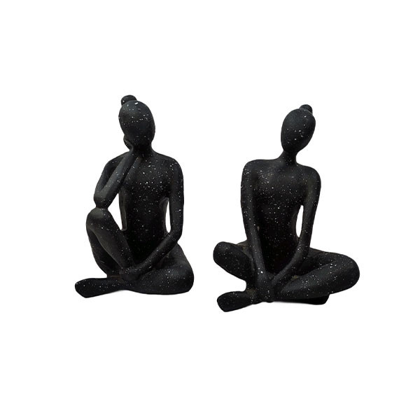 مجسمه دکوری مدل یوگا مدرن مجموعه دو عددی