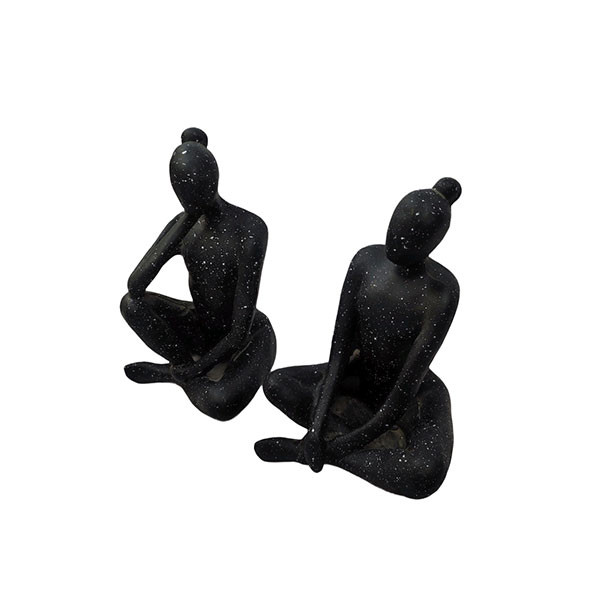مجسمه دکوری مدل یوگا مدرن مجموعه دو عددی