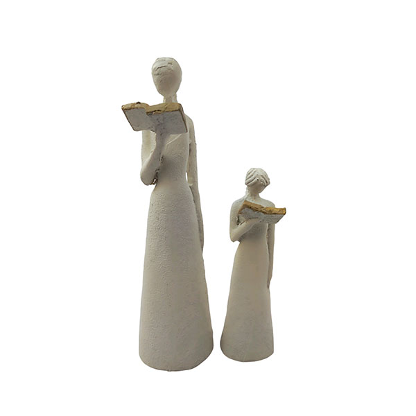 مجسمه دکوری مدل گیسو کتابخوان مجموعه دو عددی