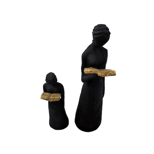 مجسمه دکوری مدل گیسو کتابخوان مجموعه دو عددی