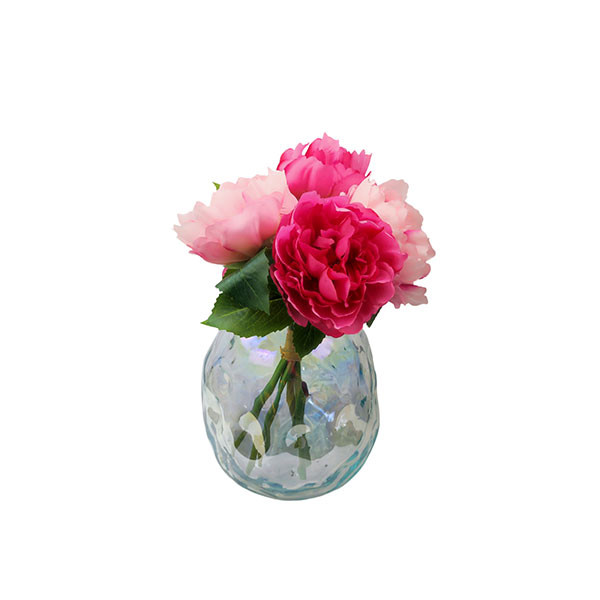 گلدان شیشه ای مدل دفرمه ساده گرد