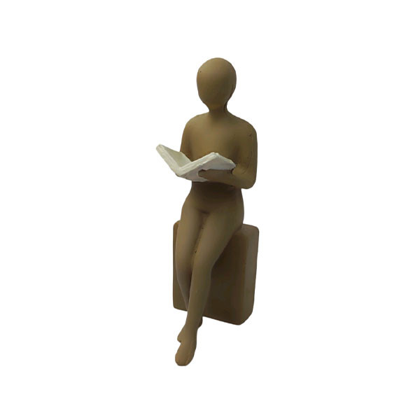 مجسمه دکوری مدل زوج کتابخوان مجموعه دو عددی کد 02
