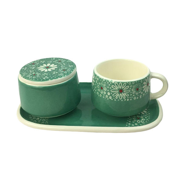 سرویس چای خوری 3 پارچه مدل بابونه کد 03