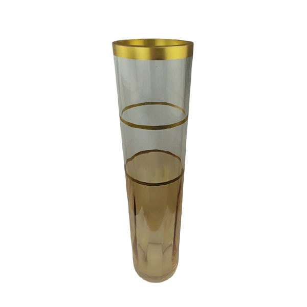 گلدان دکوری مدل شیشه ای استوانه ای کد 60