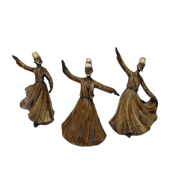 مجسمه دکوری رقص سماع مجموعه سه عددی