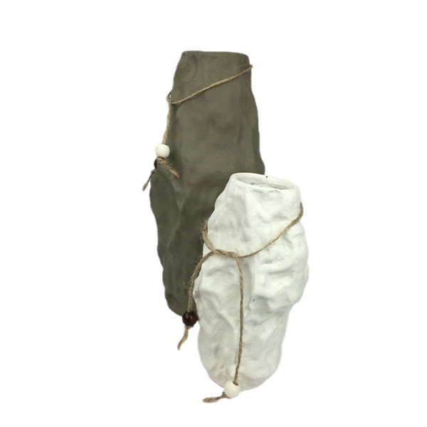 گلدان دکوری مدل موج مجموعه دو عددی