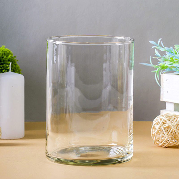 گلدان دکوری مدل شیشه ای استوانه ای کد 0810