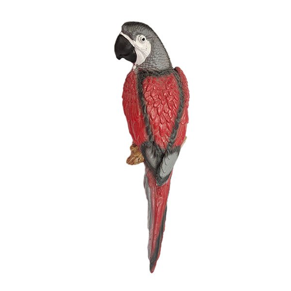 مجسمه دکوری طوطی قرمز دیواری