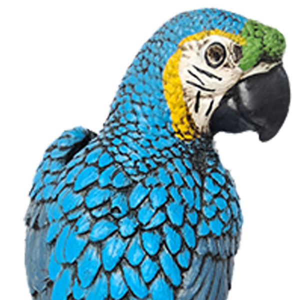 مجسمه دکوری طوطی آبی دیواری