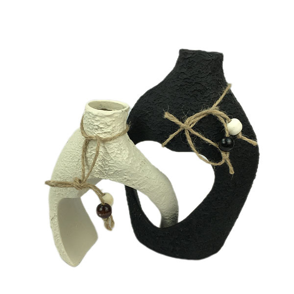 گلدان دکوری مدل تودلی قلبی مجموعه دو عددی کد 09
