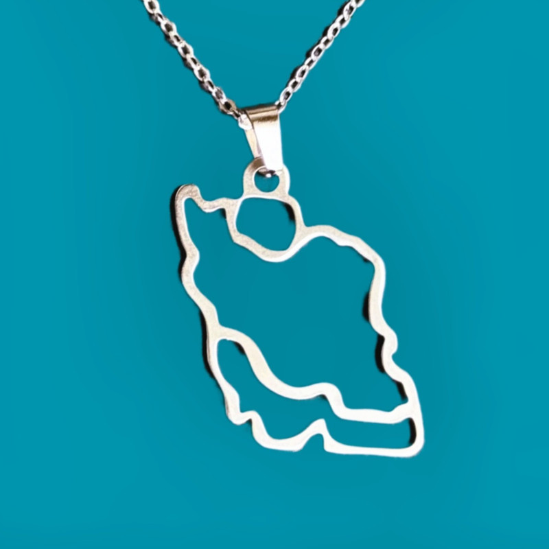 گردنبند طرح نقشه ایران کد 04